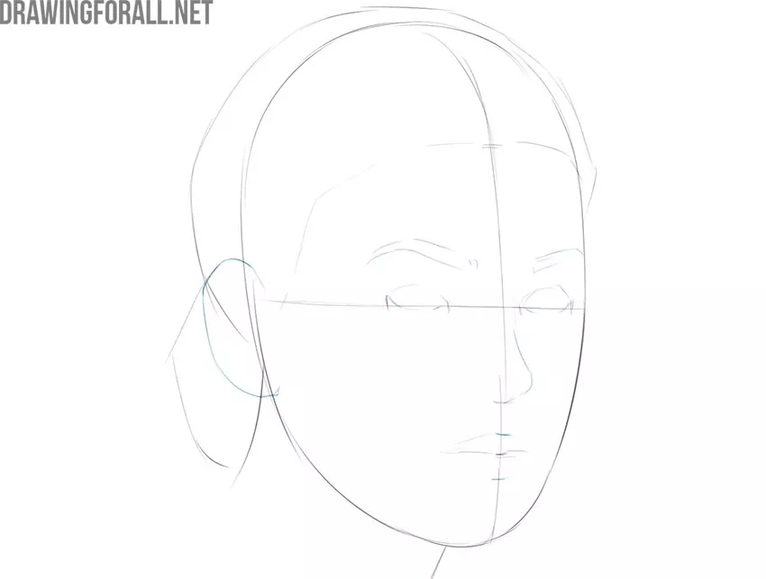 how to draw a female face step by step for beginners easy