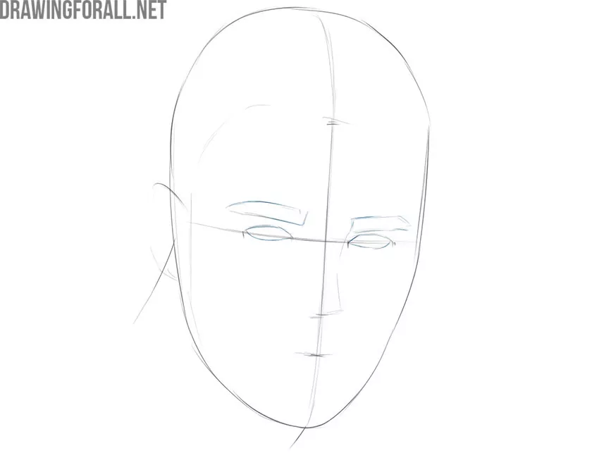 how to draw a person face boy