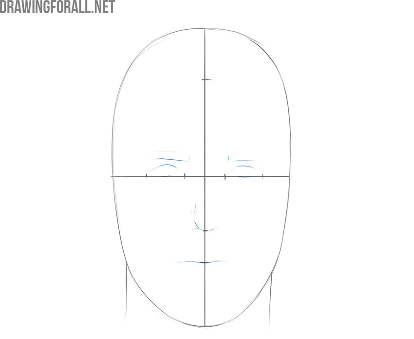 how to sketch a face