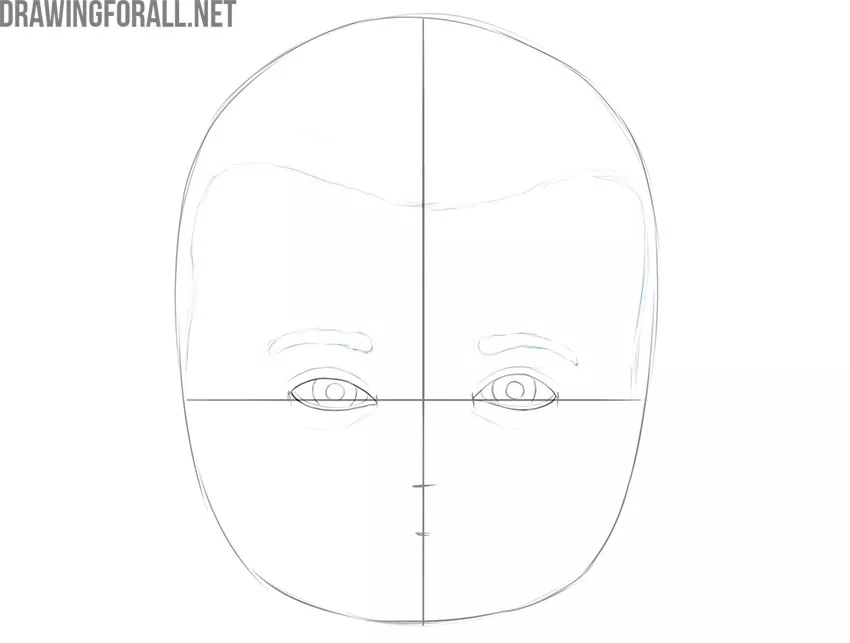 how to draw a baby boy face