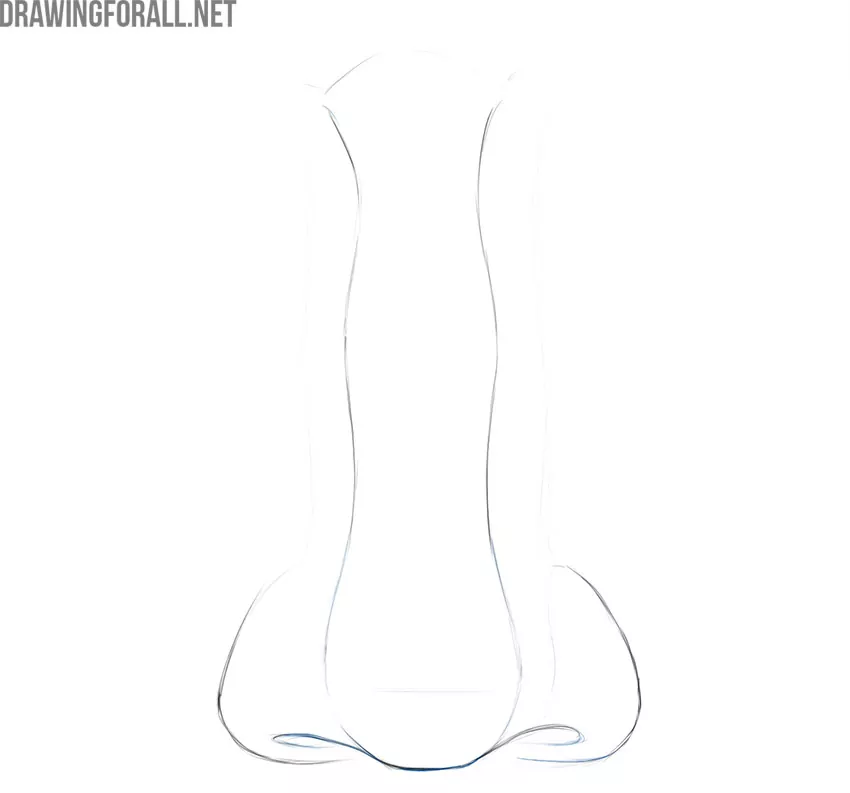 how to draw a human nose