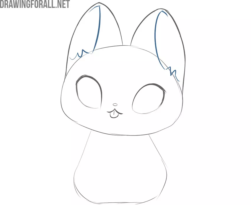 how to draw a simple kawaii cat