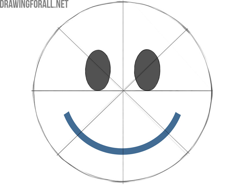 how to draw a smiley face emoji