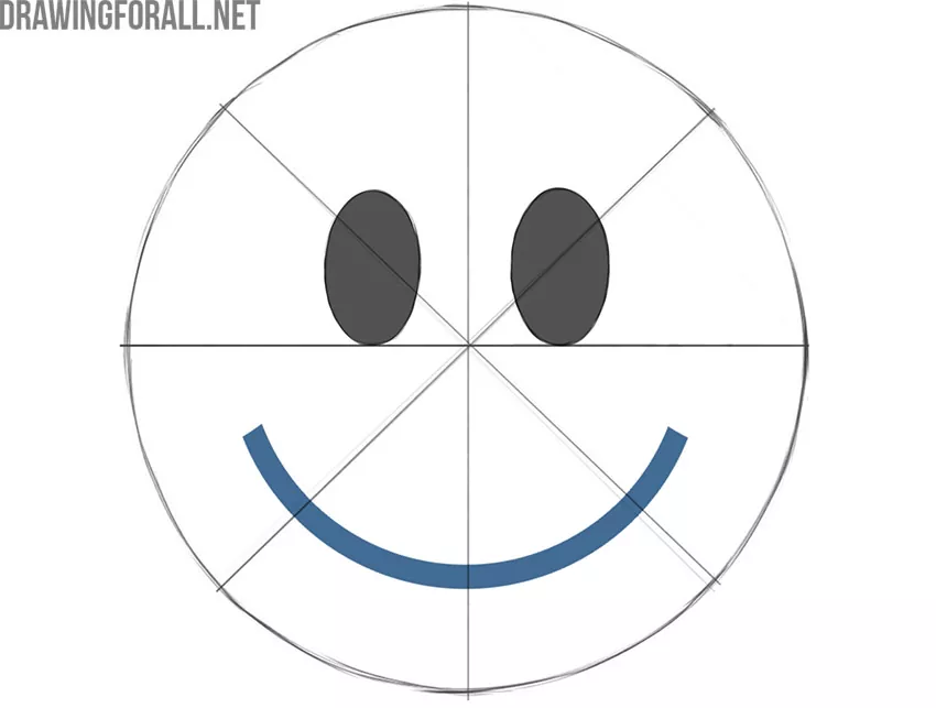 how to draw a smiley face emoji