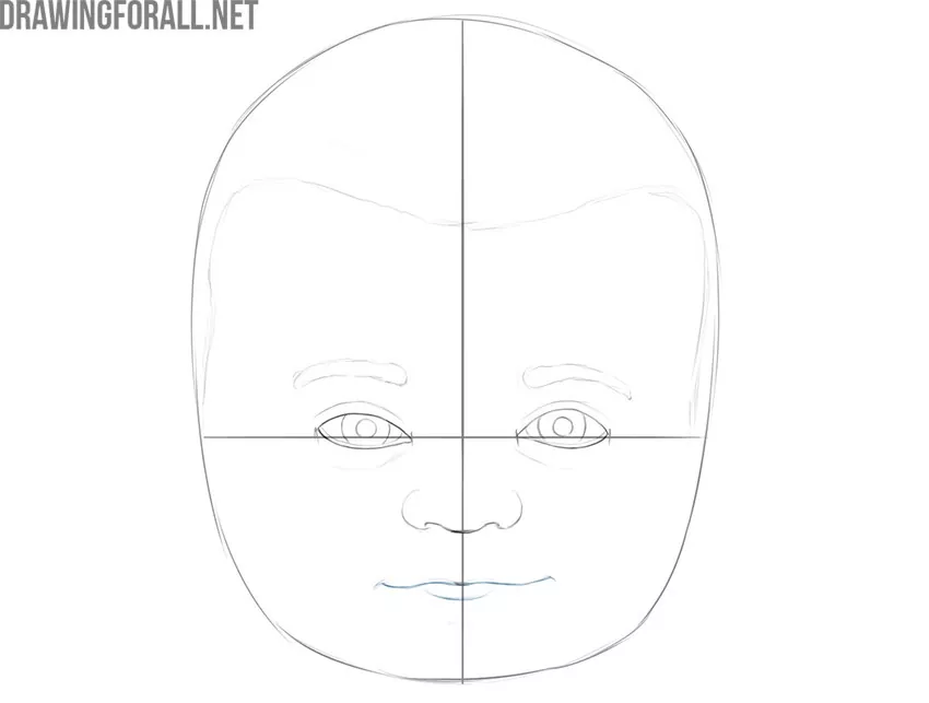 how to draw a baby face step by step for beginners