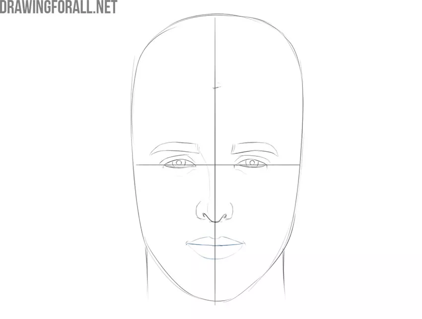 how to draw a face for beginners step by step easy