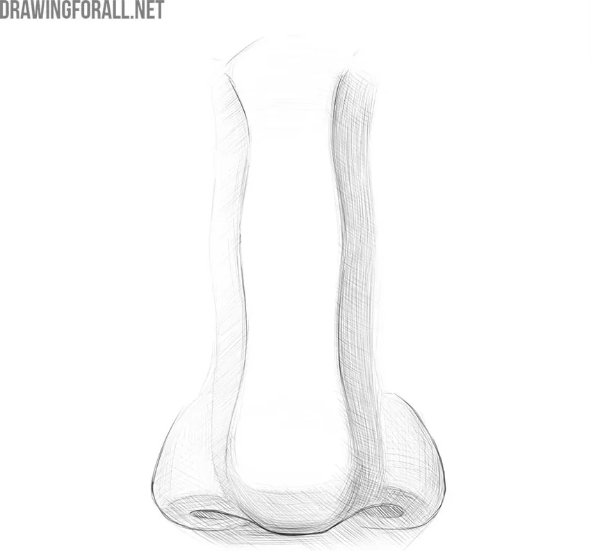 how to draw a nose