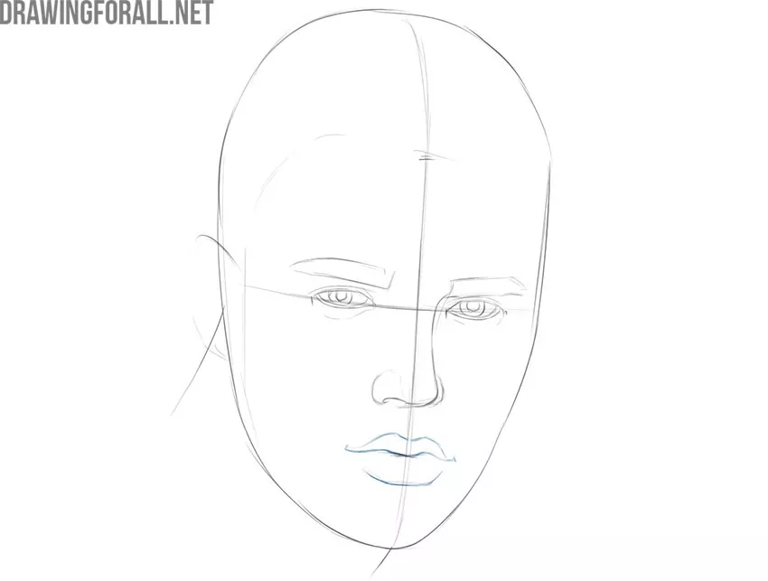 how to draw a person face for beginners