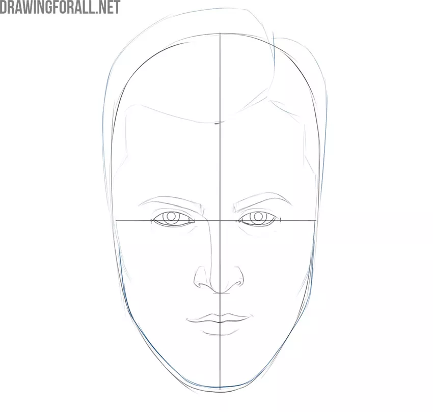 how to draw a realistic face of a man