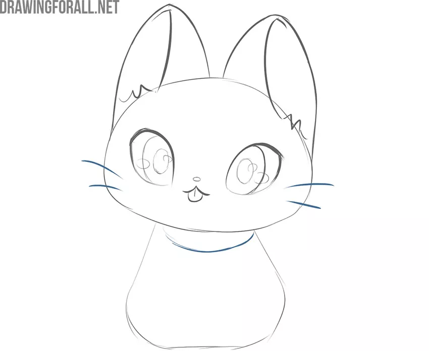 how to draw kawaii cats