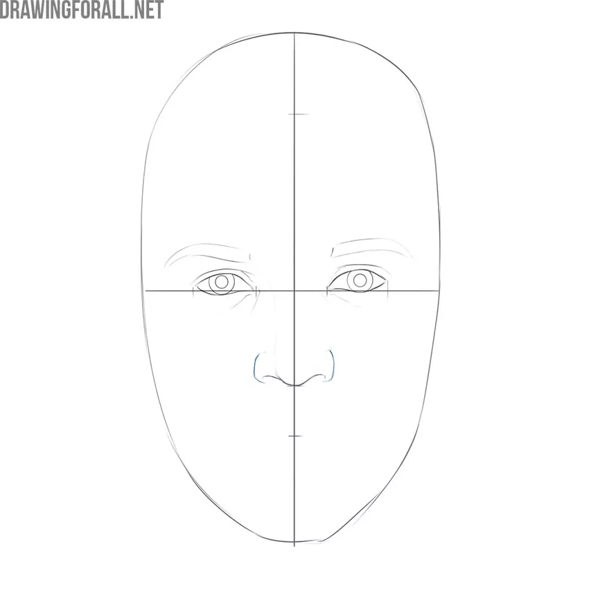 how to draw a person face detailed