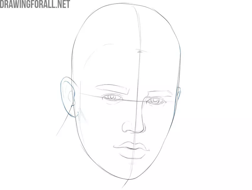 how to draw a person face easy step by step