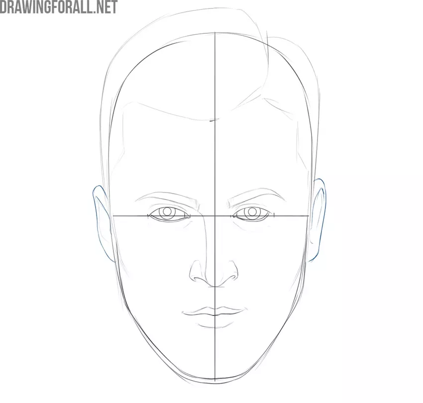 how to draw a realistic face and hair