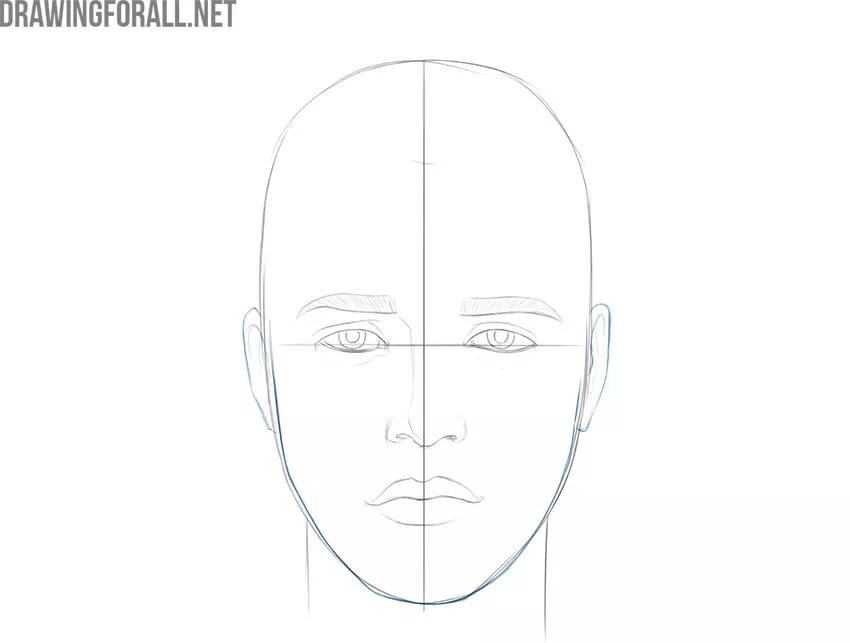 how to draw a boy face realistic