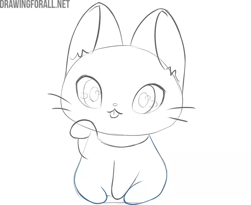 how to draw a cute kawaii cat