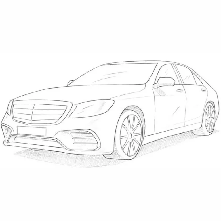 How to draw a car step by step