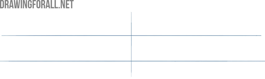 Sketch the horizontal and vertical eye guides
