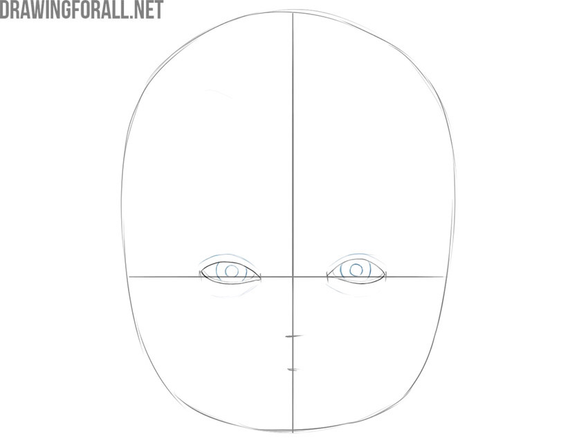 Refining the baby’s eyes with eyelids, irises, and pupils