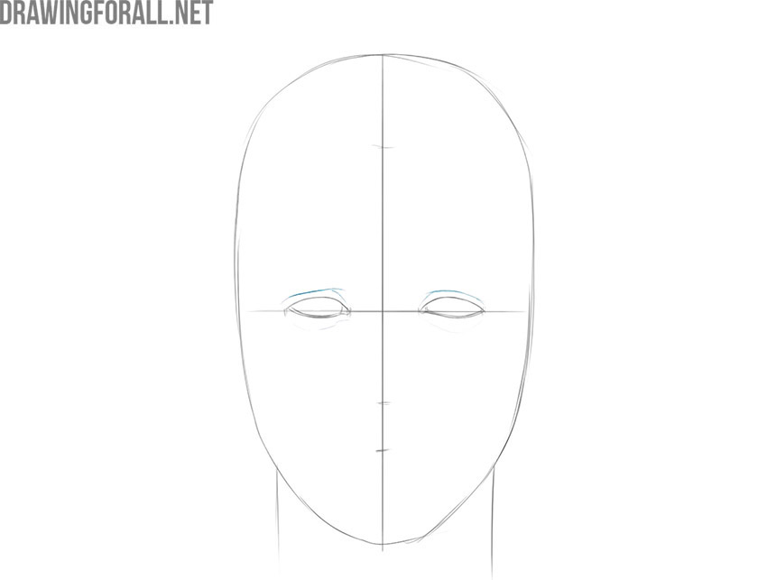 Adding small eyelid folds above the boy’s eyes