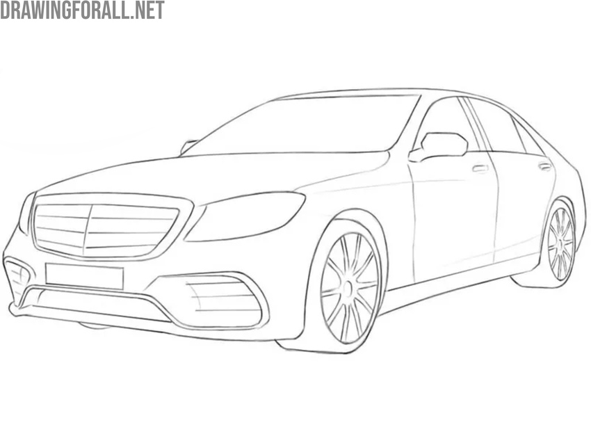 Draw the spokes of the car rims