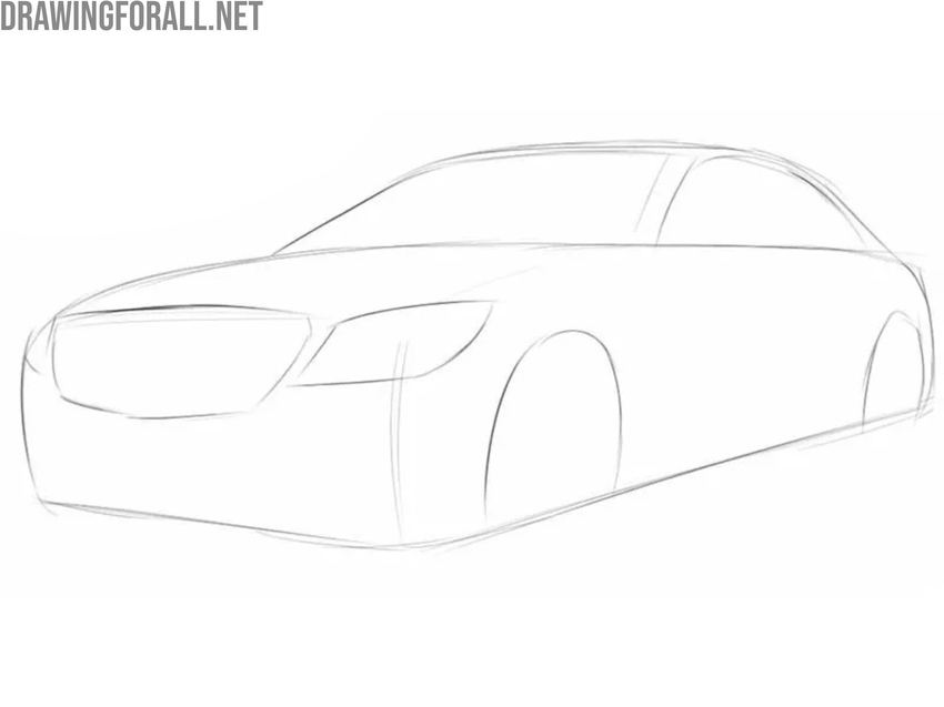 Mark the wheel arches and windows