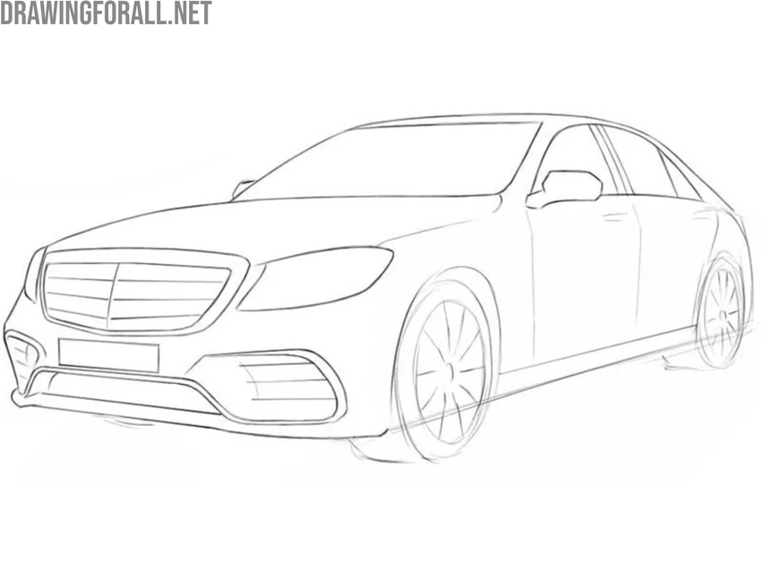 Trace the roof and window frame