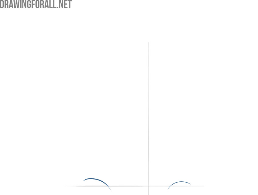 Draw the lower edges of the cartoon eyes