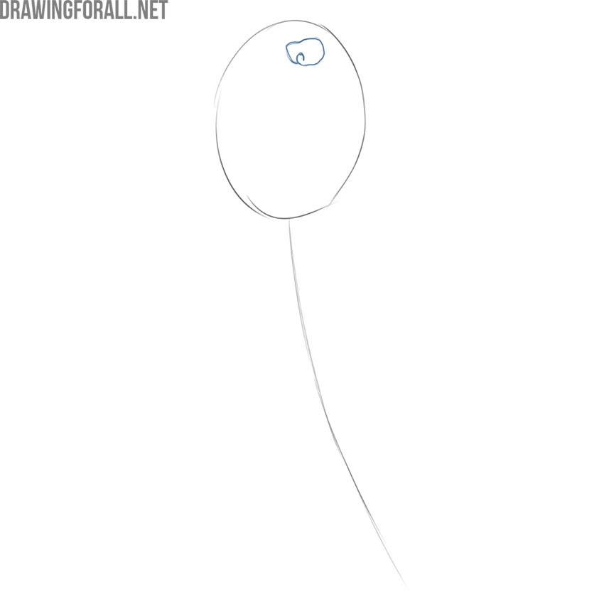 Draw the inner petals of the cartoon rose