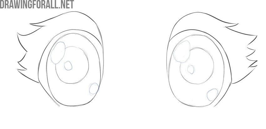 Clean the eye drawing and add highlights