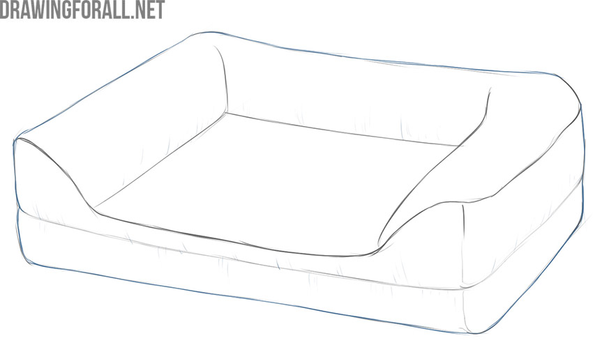 Trace and darken the lower contour