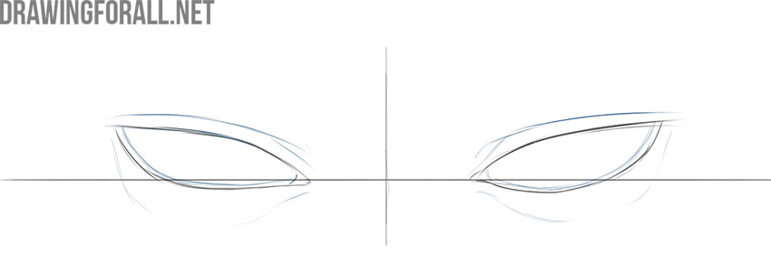 Draw the folds around the evil eyes