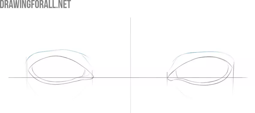 Add the upper eye orbital lines
