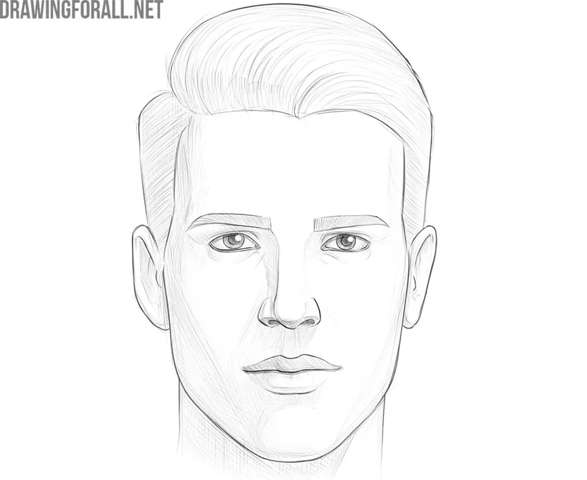 face drawing tutorial final result