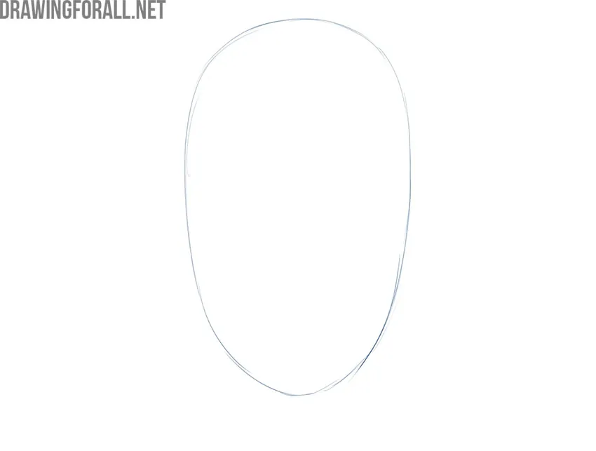 Sketch the basic face shape
