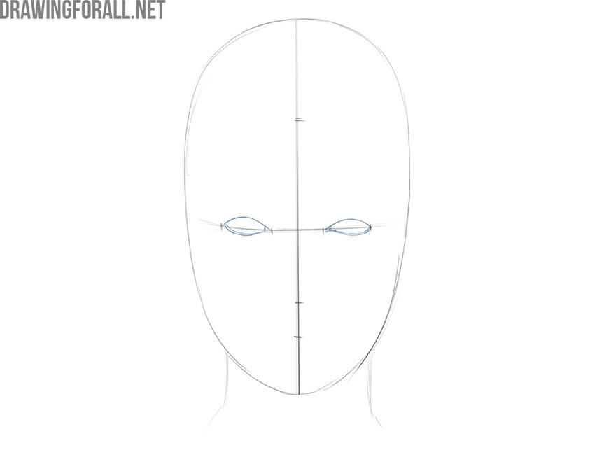 Outline the eye shapes