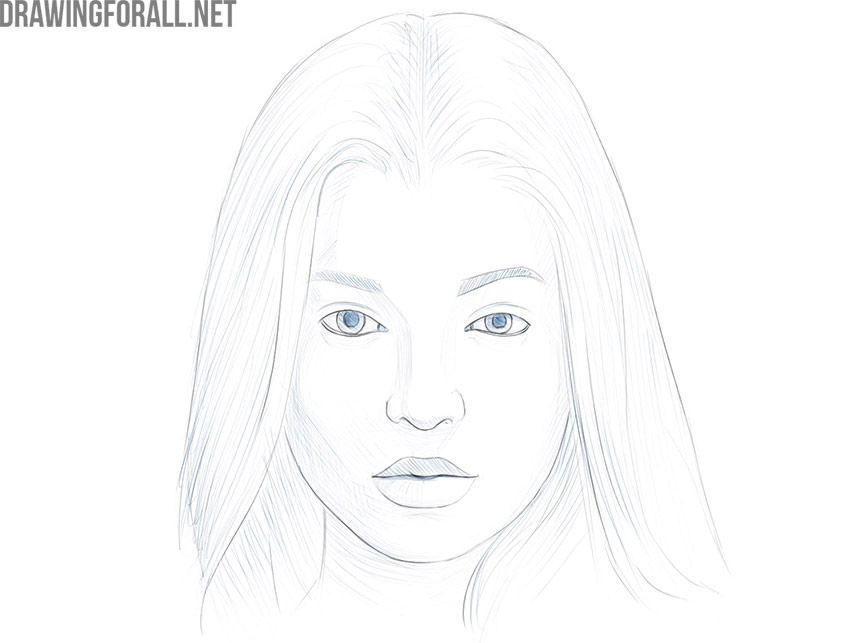 Draw shadows on the girl’s face