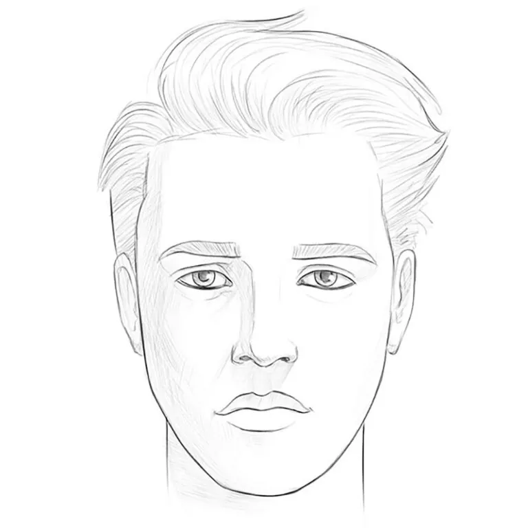 how to draw a boy face