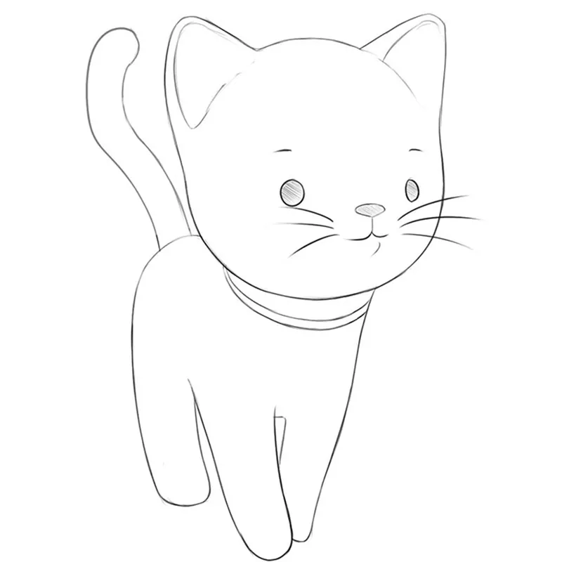 Premium Vector  Cat cartoon animal cute kawaii doodle coloring page drawing