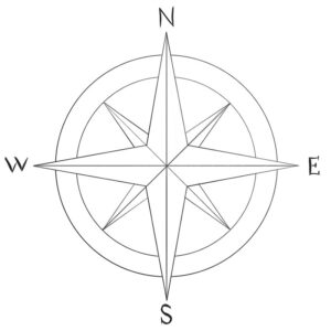 how to draw a compass rose