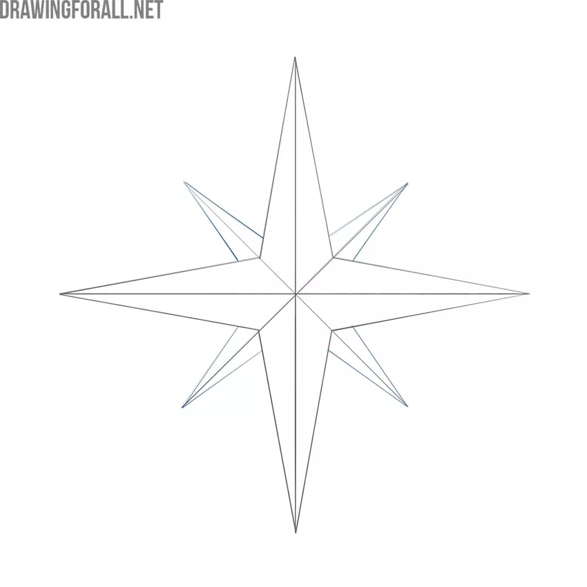How to draw a compass rose
