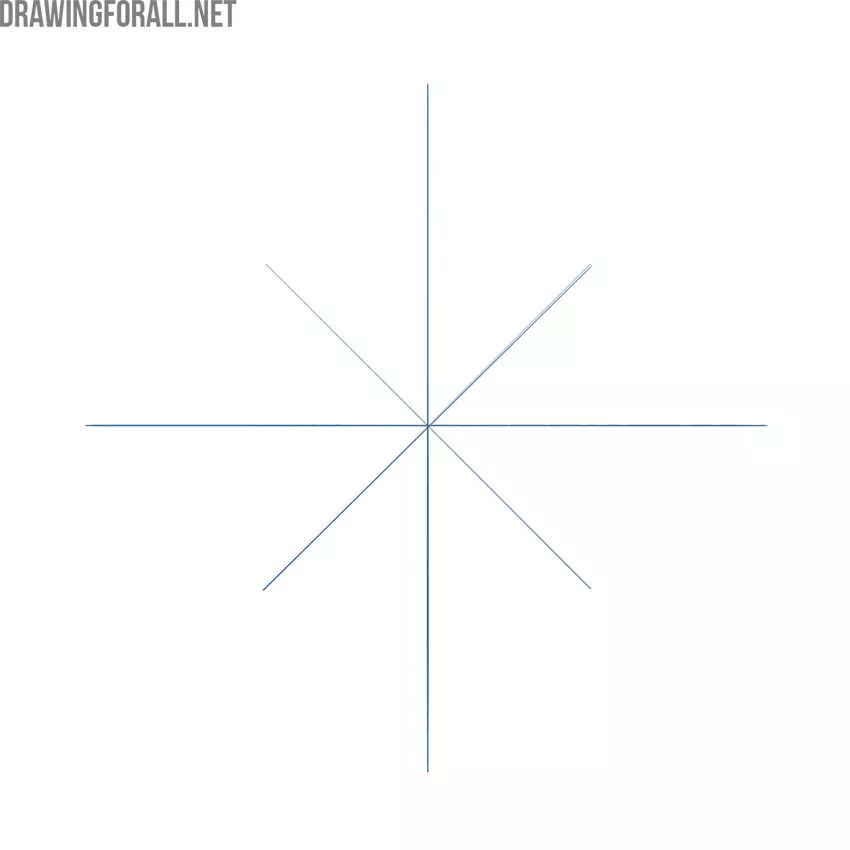 how to draw a compass rose simple