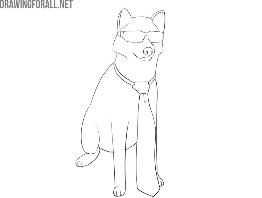 how to draw a cool dog