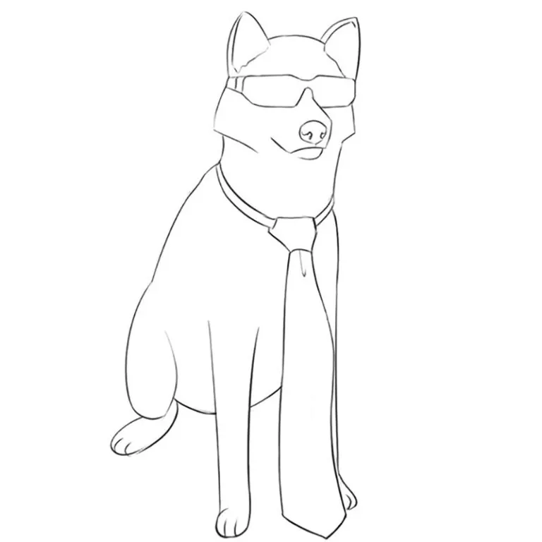 how to draw a cool dog
