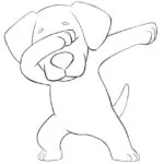 How to Draw a Dabbing Dog