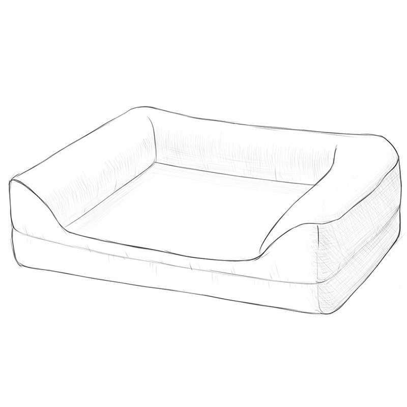 Bed Drawing Easy View side top front Cartoon