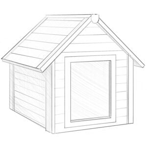 how to draw a dog house