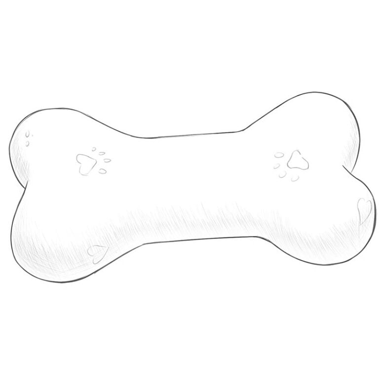 how to draw a dog toy