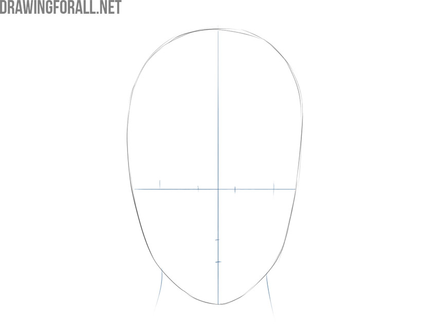 how to draw a face step by step