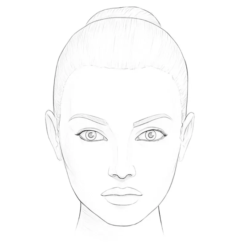 Pósimpressionismo Adelaide Coletivo female face sketch Preencha pulso