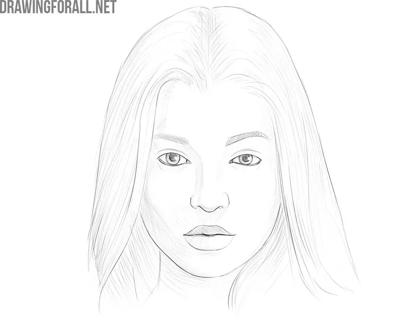 how to draw female hair step by step